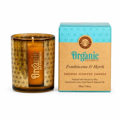 Organic Goodness Smudge Scented Candle - Frankincense & Myrrh 200gm