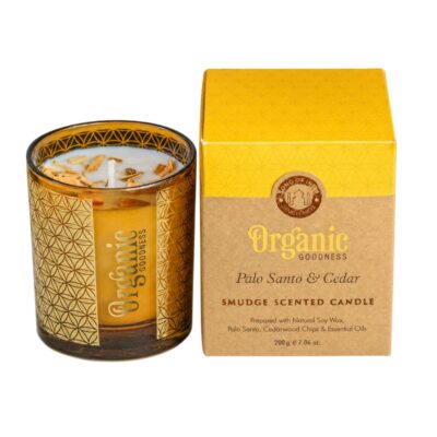 Organic Goodness Smudge Scented Candle - Palo Santo & Cedar 200gm