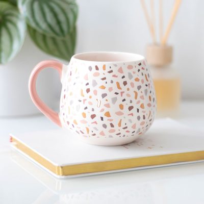 Rounded Ceramic Mug Terrazzo Print CLEARANCE