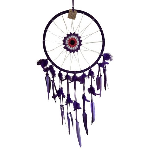 Dreamcatcher Purple Crochet Centre 32cm