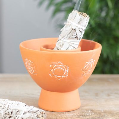 Smudge Bowl Terracotta Chakra Natural