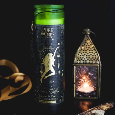 Manifestation Candle 300gm Divine Goddess Jasmine & Oud SALE