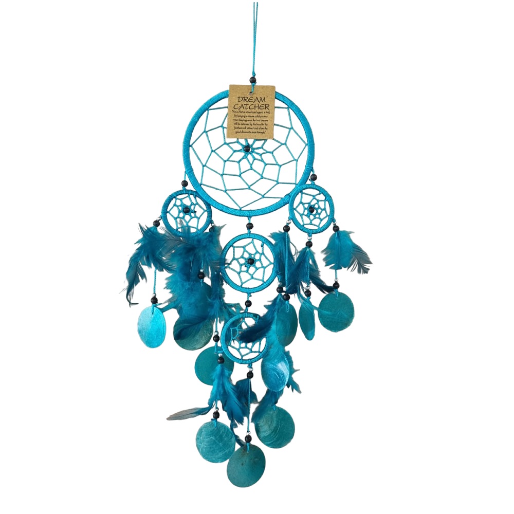 Dreamcatcher Teal with Shell 12cm - Deja Vu Ltd