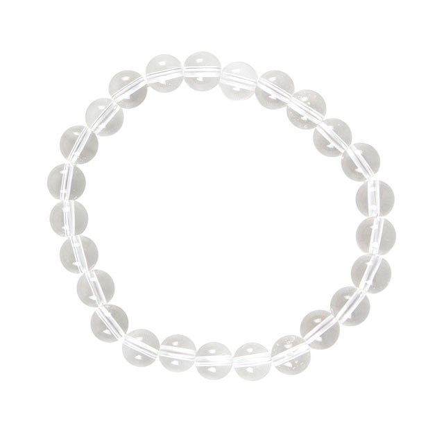Crown Chakra Clear Quartz Gemstone Bracelet - Image 2