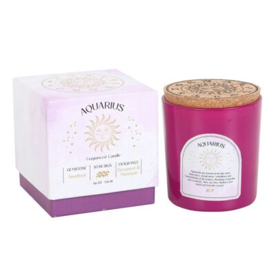SECOND Aquarius Bergamot & Mandarin Fragranced Gemstone Glass Candle