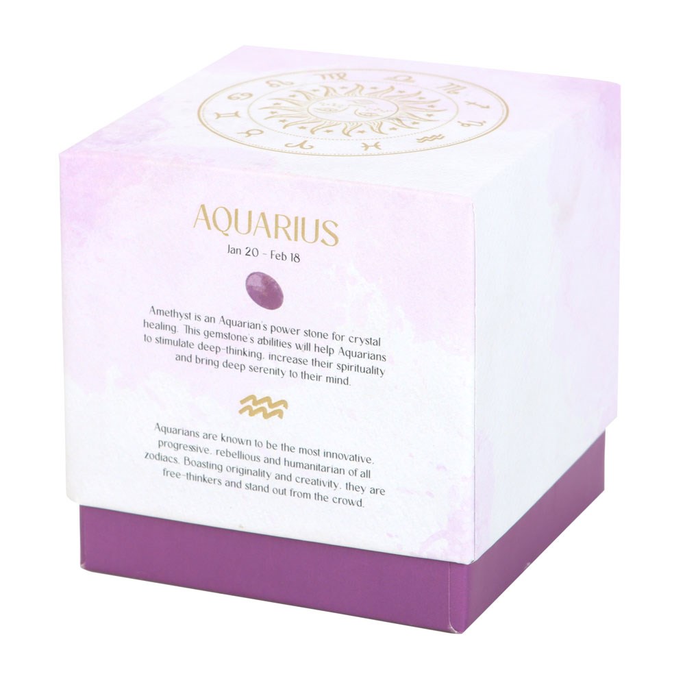 SECOND Aquarius Bergamot & Mandarin Fragranced Gemstone Glass Candle - Image 4