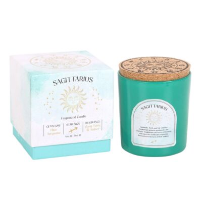 Sagittarius Ylang Ylang & Amber Fragranced Gemstone Glass Candle