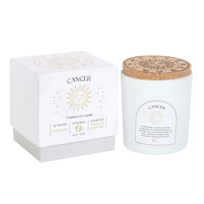 Cancer Orange & Chamomile Fragranced Gemstone Glass Candle