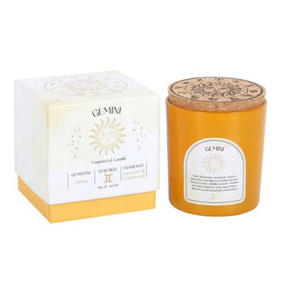 Gemini Lavender & Cedarwood Fragranced Gemstone Glass Candle