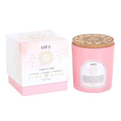 Aries Cedarwood Fragranced Gemstone Glass Candle