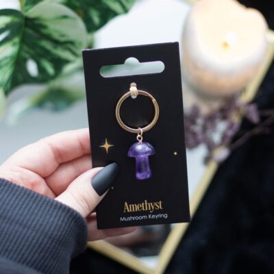 Amethyst Mushroom Keyring