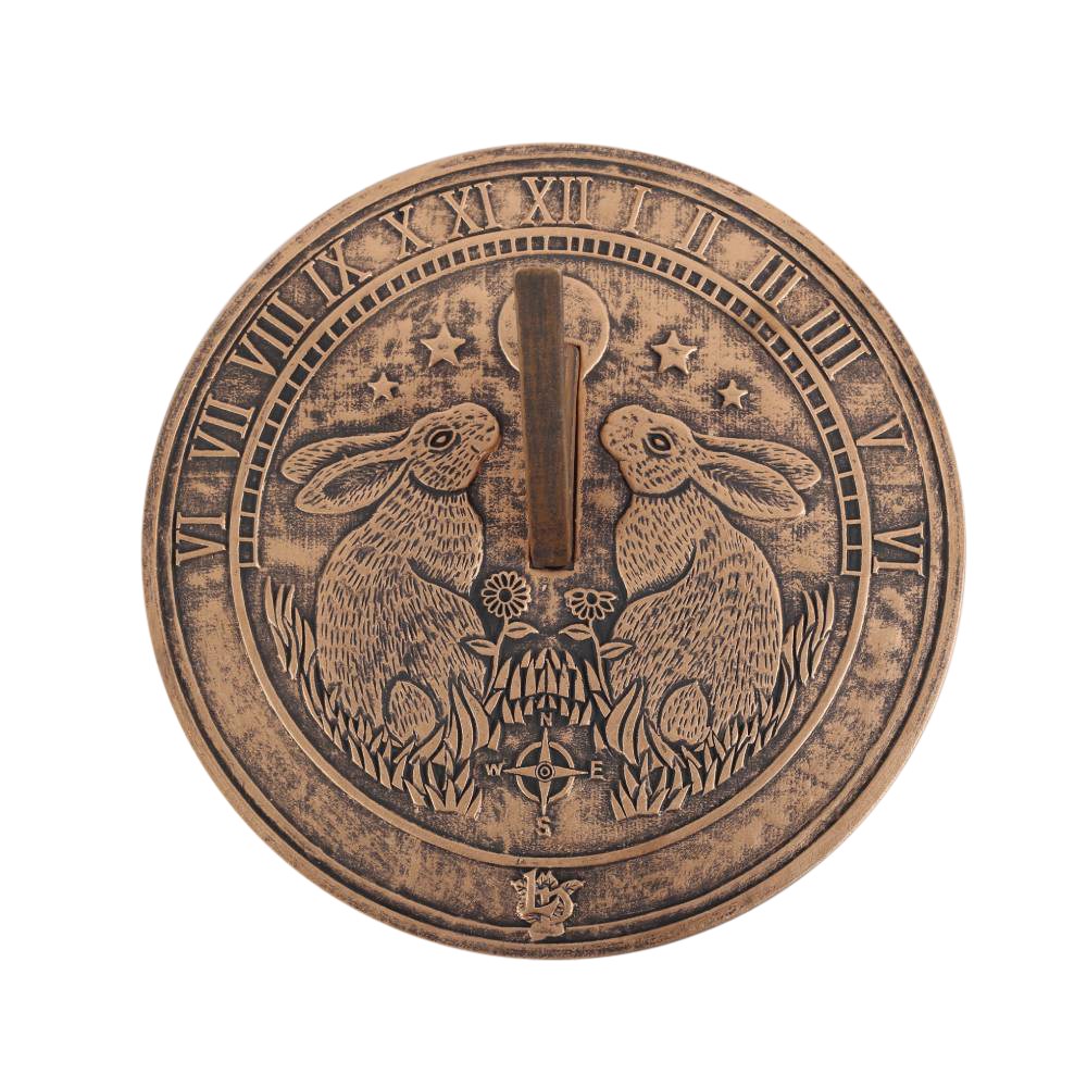 Terracotta Sundial Moon Gazing Hare by Lisa Parker - Image 2