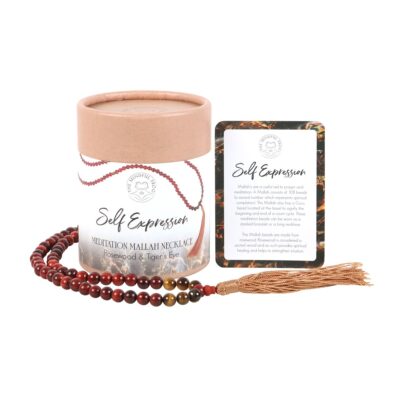 Mala Necklace Self Expression Rosewood & Tiger's Eye