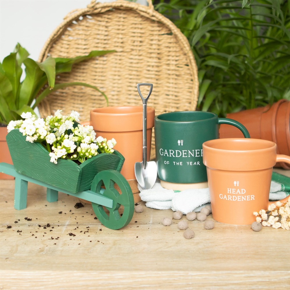 Ceramic Head Gardener Plant Pot Mug and Spoon - Image 6