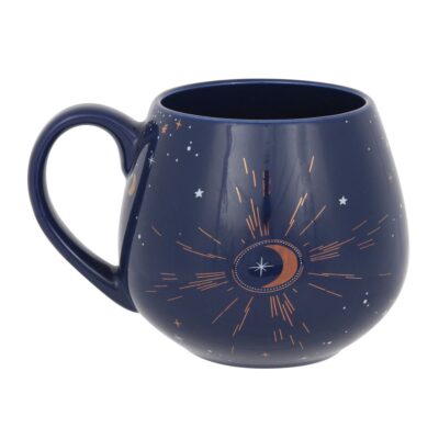 Blue Crescent Moon Rounded Mug CLEARANCE