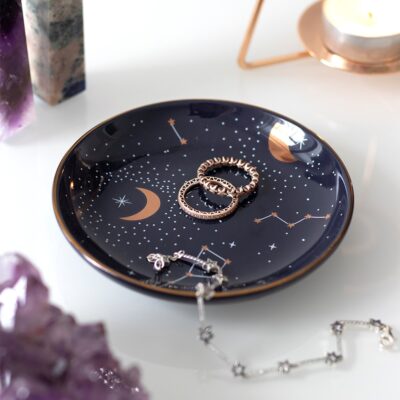 Ceramic Purple Star Sign Trinket Dish CLEARANCE
