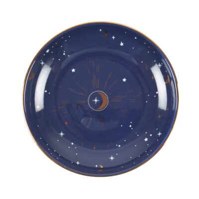 Ceramic Blue Crescent Moon Trinket Dish CLEARANCE