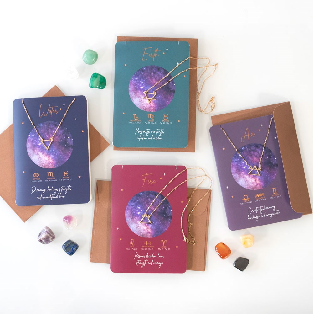 Earth Element Zodiac Necklace Card - Image 2