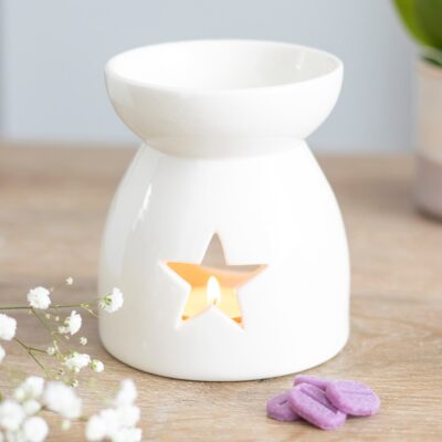 Star Cut Out Ceramic Oil Burner