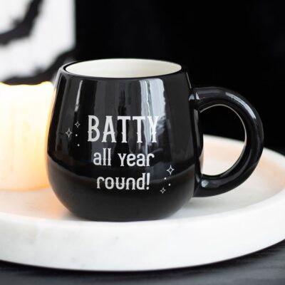 Batty All Year Round Rounded Ceramic Peekaboo Mug SECONDS