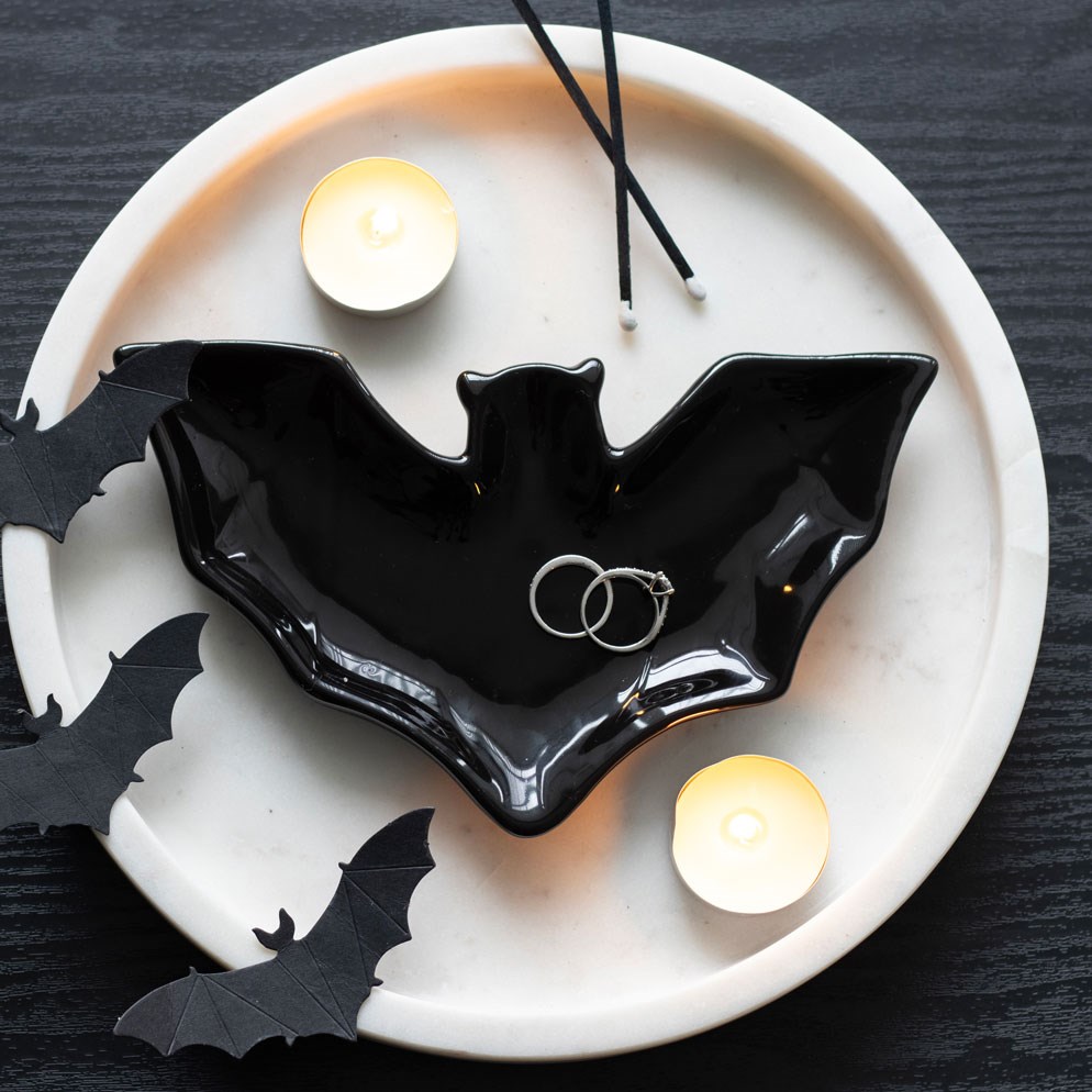 Black Bat Ceramic Trinket Dish - Image 4