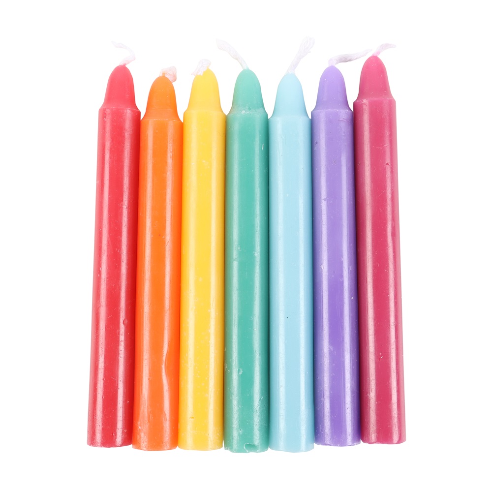 Chakra Energy Pack of 14 Unscented Candles - Image 2