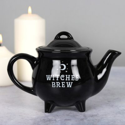 Witches Brew Ceramic Black Teapot - 68% off