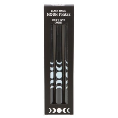 Pack of 3 Moon Phase Taper Dinner Candles