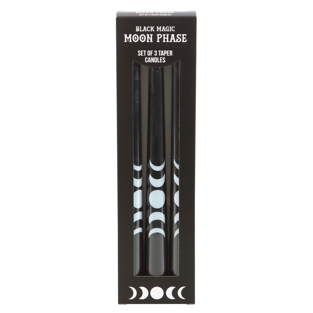 Pack of 3 Moon Phase Taper Dinner Candles - Image 2