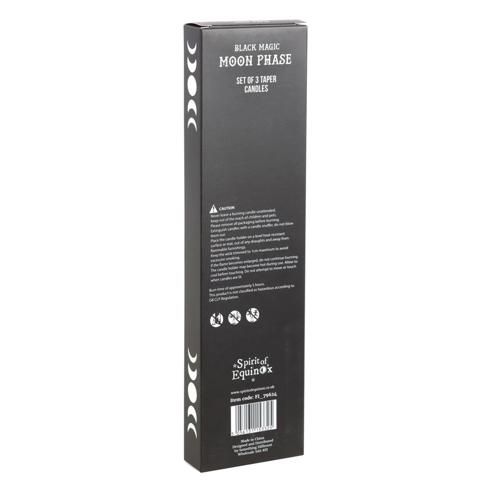 Pack of 3 Moon Phase Taper Dinner Candles - Image 4