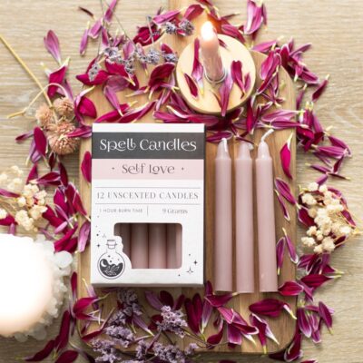 Set of 12 Self Love Unscented Spell Candles
