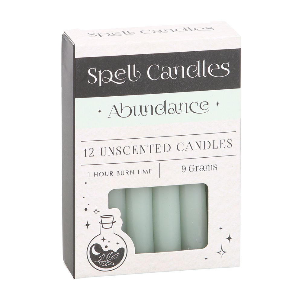 Set of 12 Abundance Unscented Spell Candles - Image 2