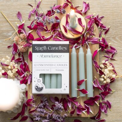 Set of 12 Abundance Unscented Spell Candles