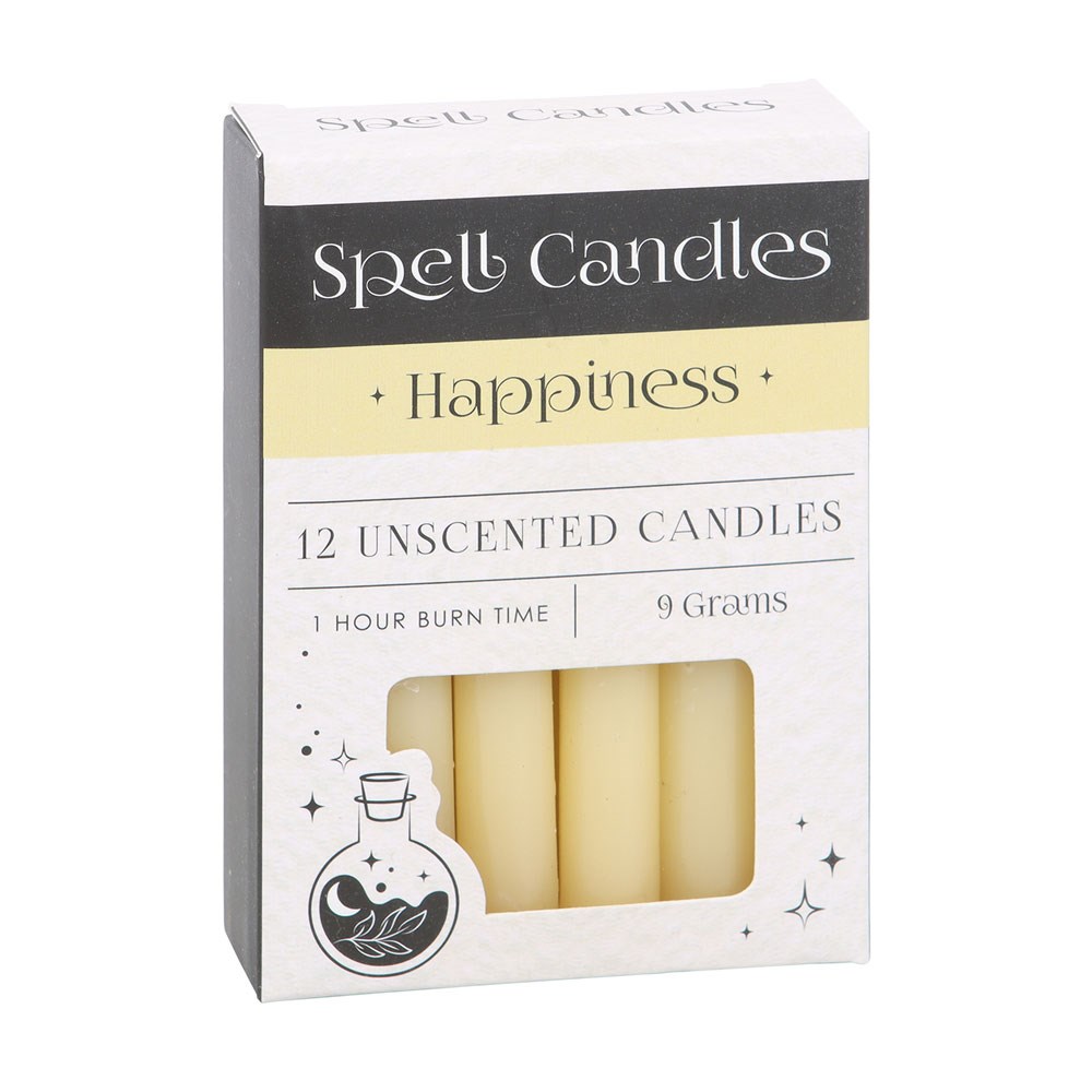 Set of 12 Happiness Unscented Spell Candles - Image 2