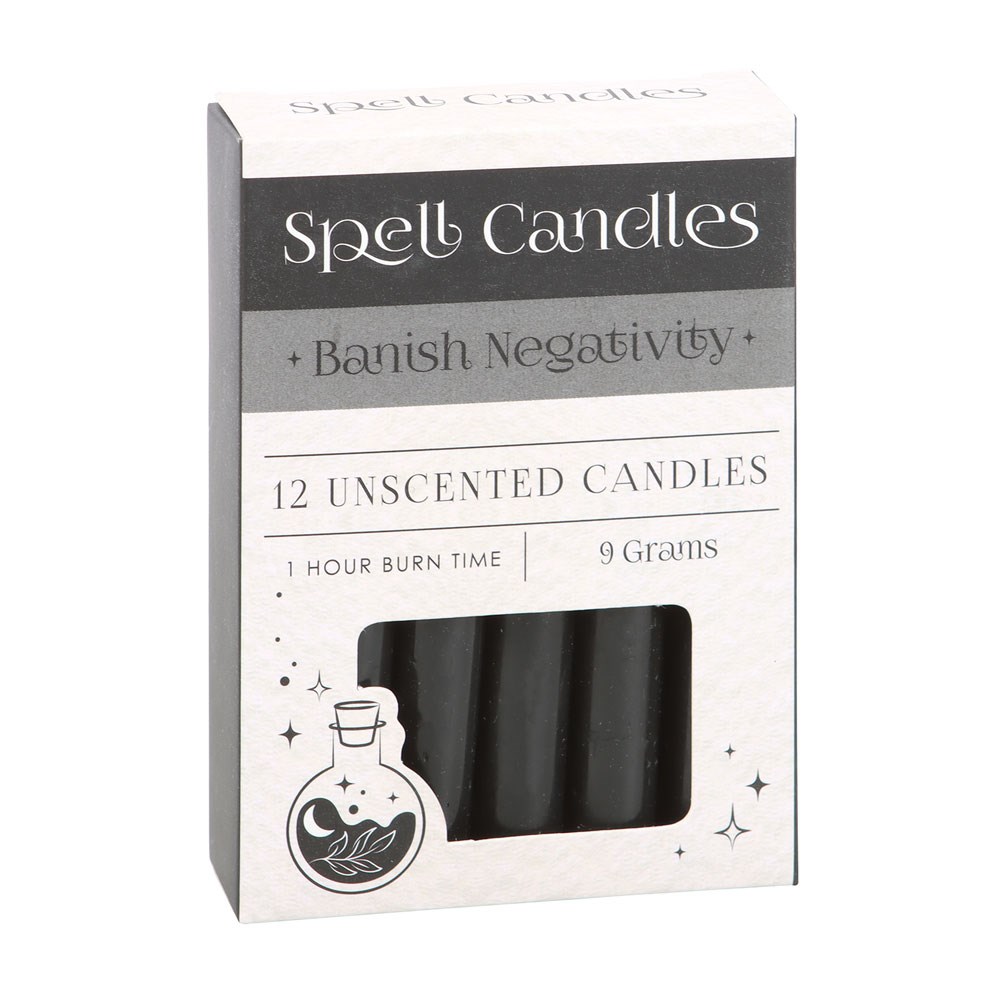 Set of 12 Banish Negativity Unscented Spell Candles - Image 2