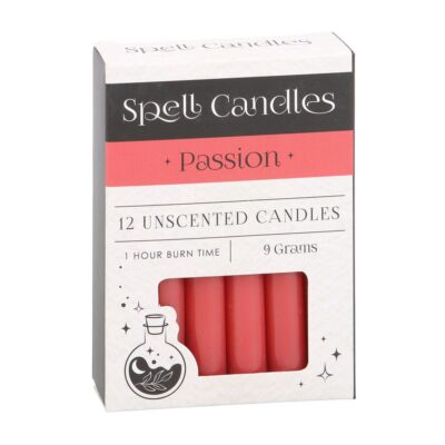 Set of 12 Passion Unscented Spell Candles