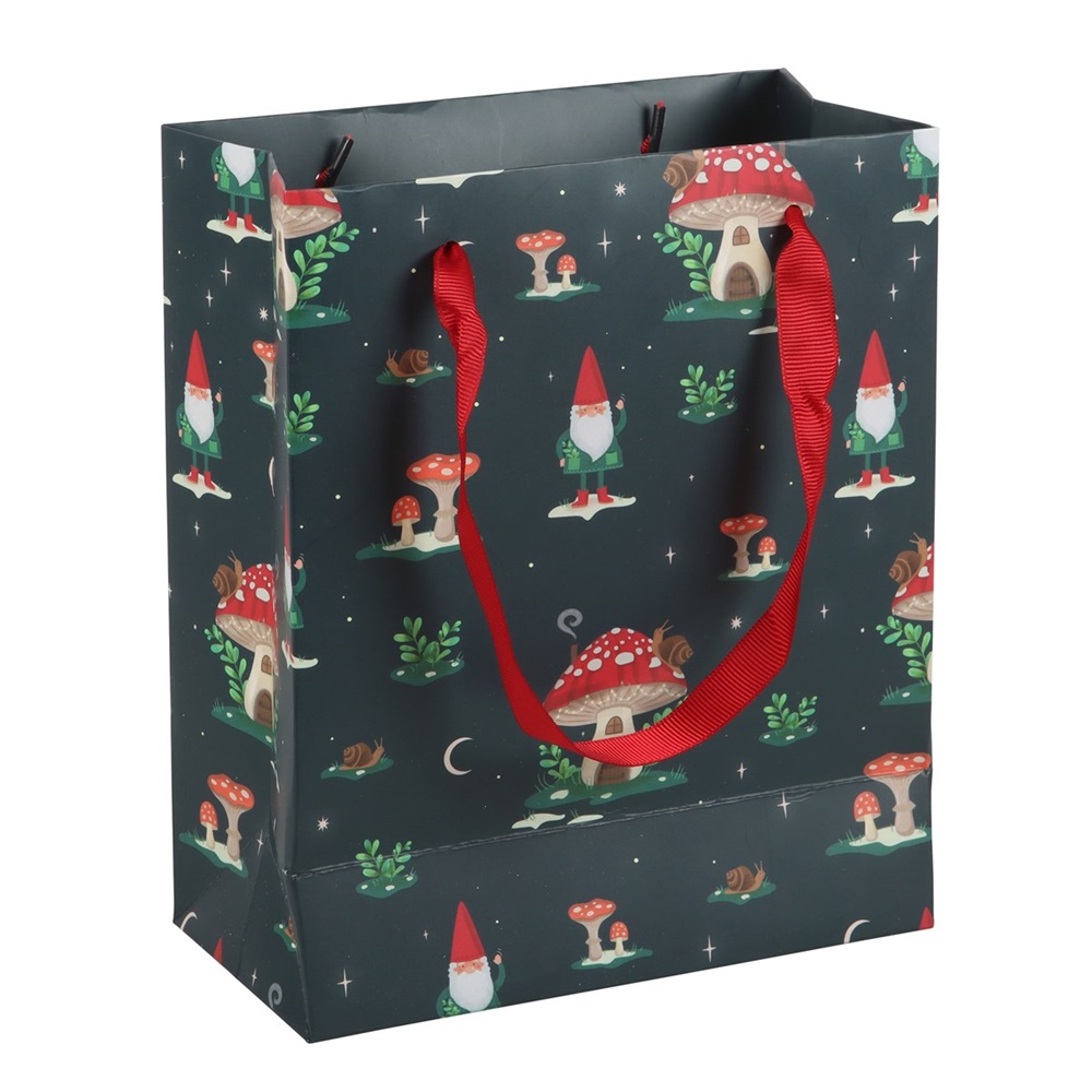 Gnome Sweet Gnome 23cm Medium Winter Forest Gift Bag - Image 2