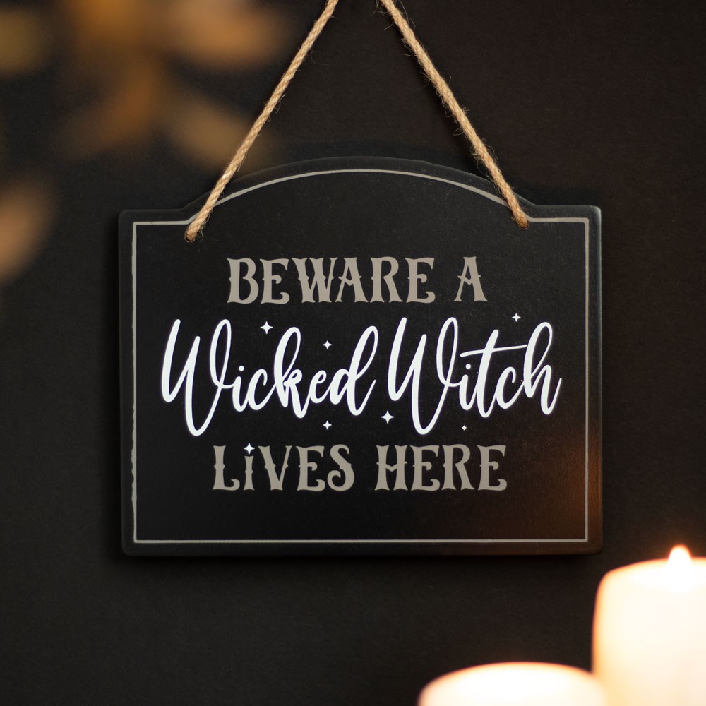 Beware a Wicked Witch Lives Here Sign - Image 2