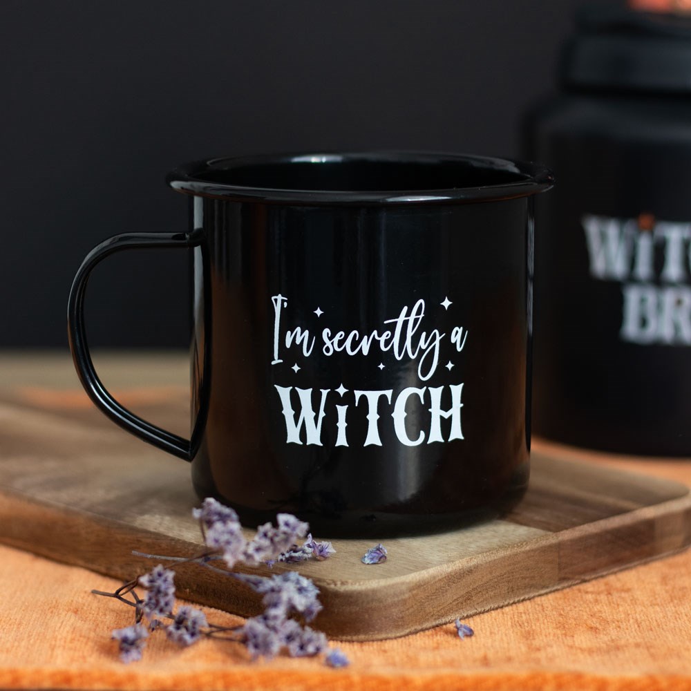 I'm Secretly A Witch Enamel Mug - Image 4