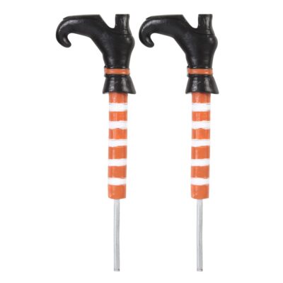 Set of 2 Novelty Resin Witch Legs Plant Pot Ornament