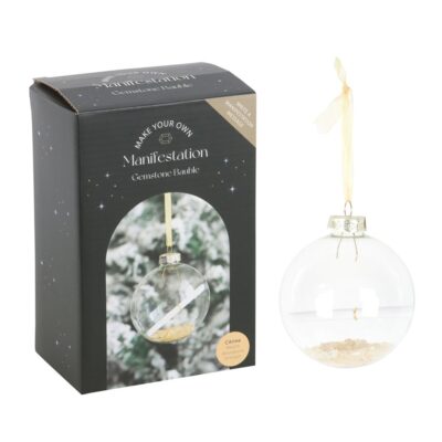 Manifestation Glass Christmas Bauble Kit Citrine