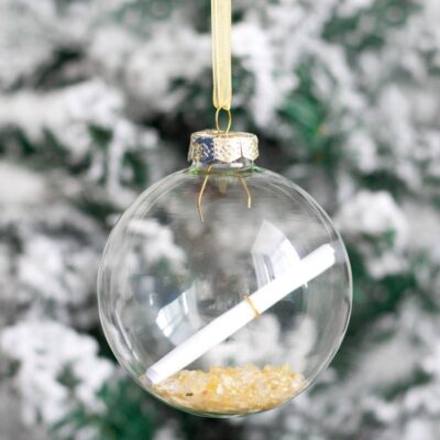 Manifestation Glass Christmas Bauble Kit Citrine