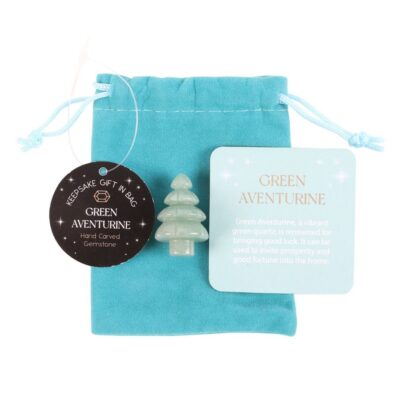 Crystal Christmas Tree in a Bag Green Aventurine