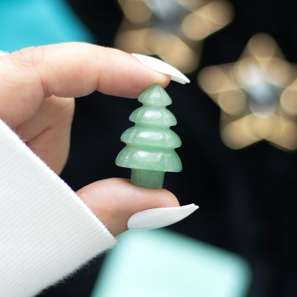 Crystal Christmas Tree in a Bag Green Aventurine - Image 4