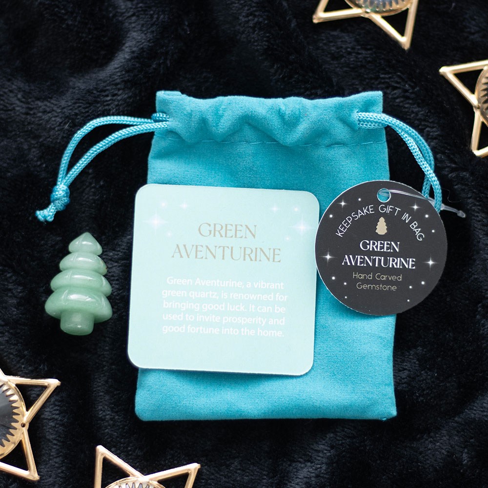 Crystal Christmas Tree in a Bag Green Aventurine - Image 5