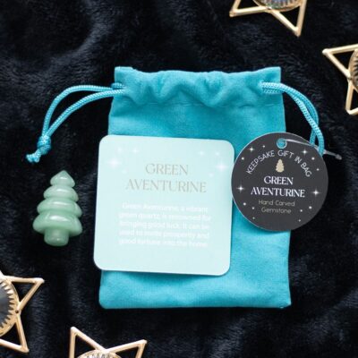 Crystal Christmas Tree in a Bag Green Aventurine