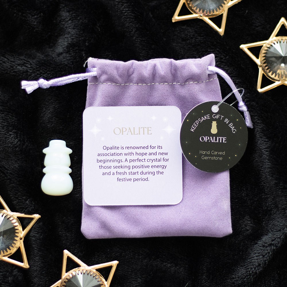 Crystal Snowman in a Bag Opalite - Image 5