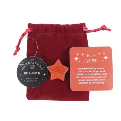 Crystal Star in a Bag Red Jasper