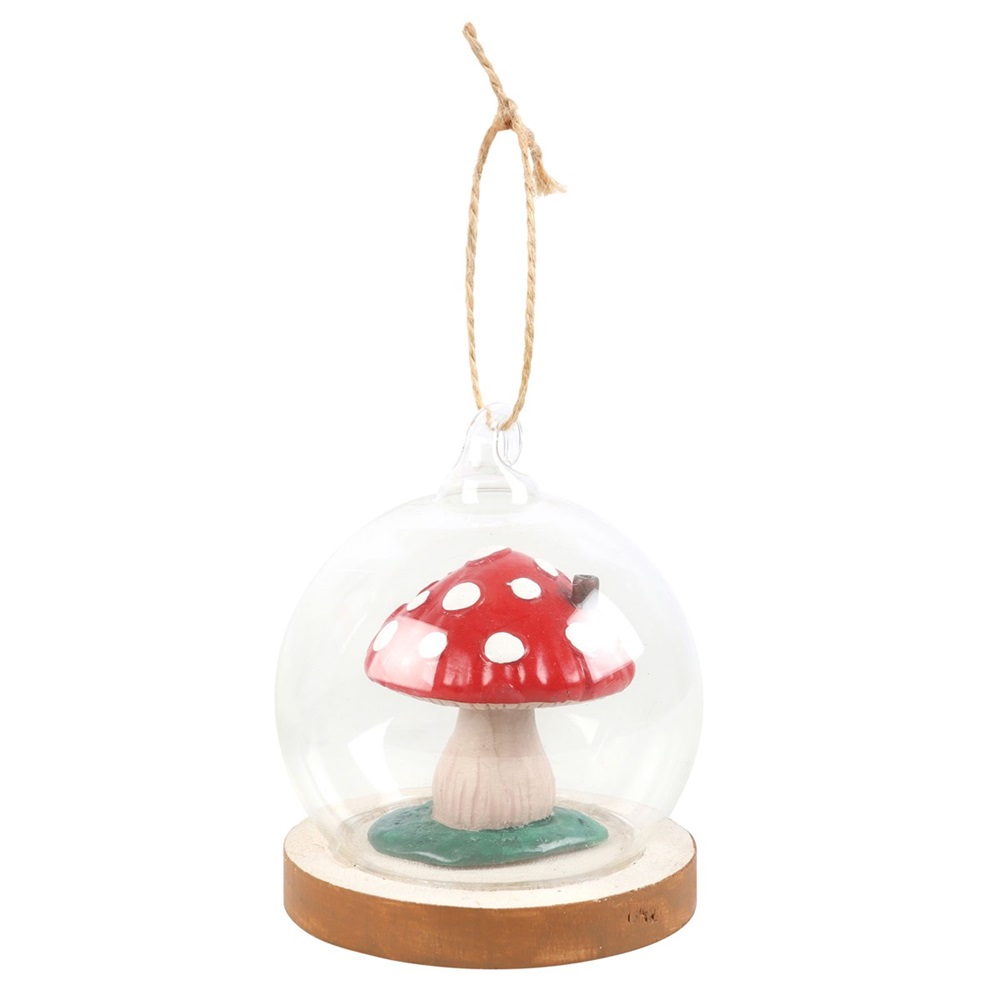 Mushroom House Glass Dome Hanging Decoration - Image 3