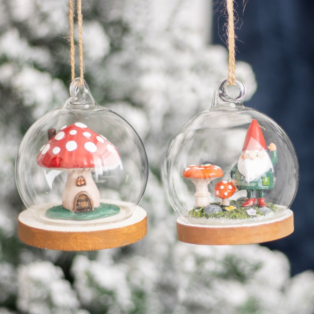 Mushroom House Glass Dome Hanging Decoration - Image 5